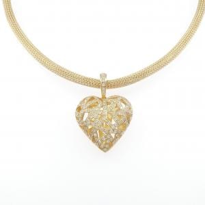 K18YG/750YG ハート ダイヤモンド ネックレス 1.63CT