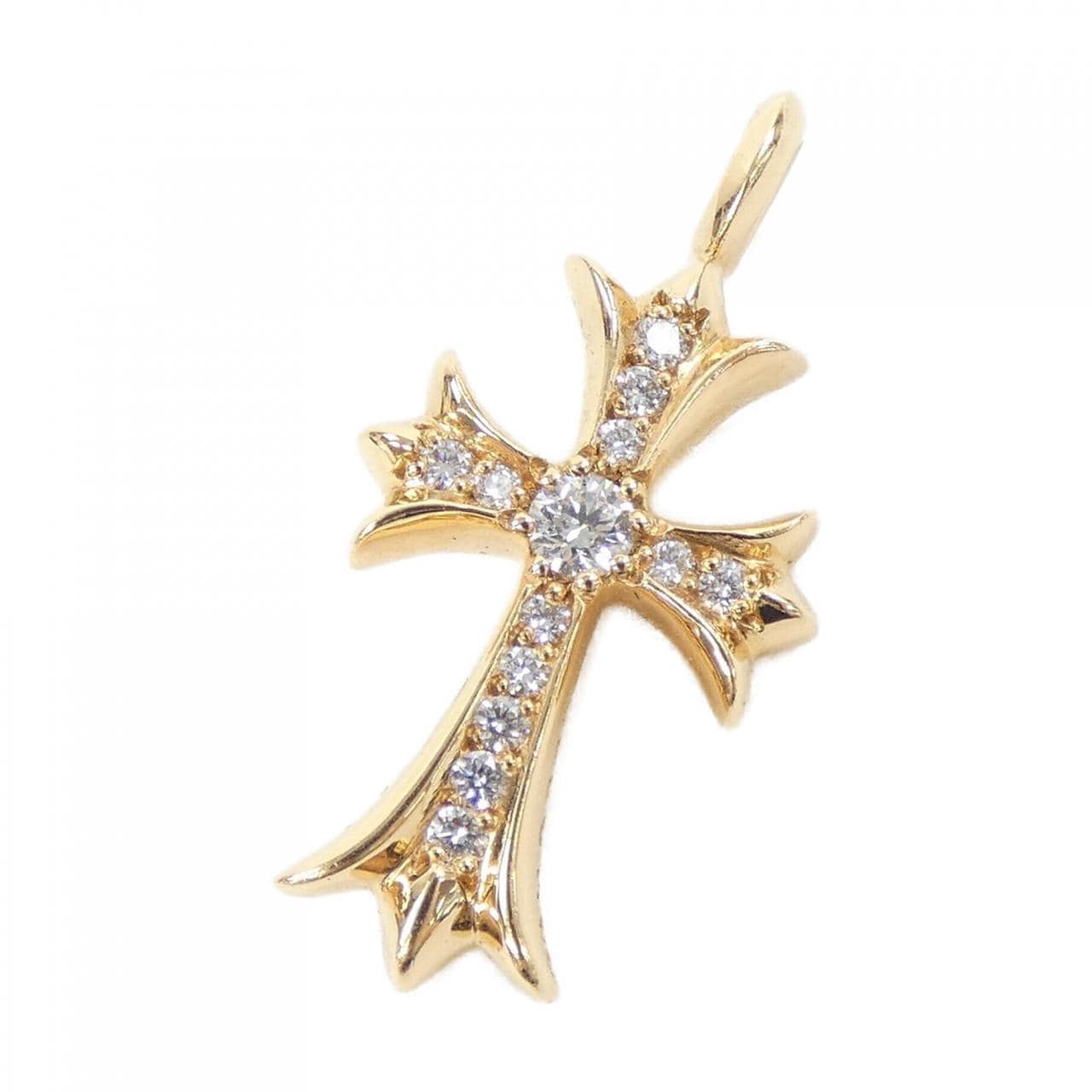 クロムハーツ CHROME HEARTS TINY CH CROSS F PAVE DMND　タイニーファットクロス 202033746GLDXXX011 ペンダント
