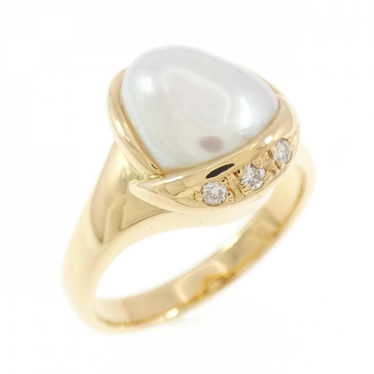 K18YG 淡水パール リング