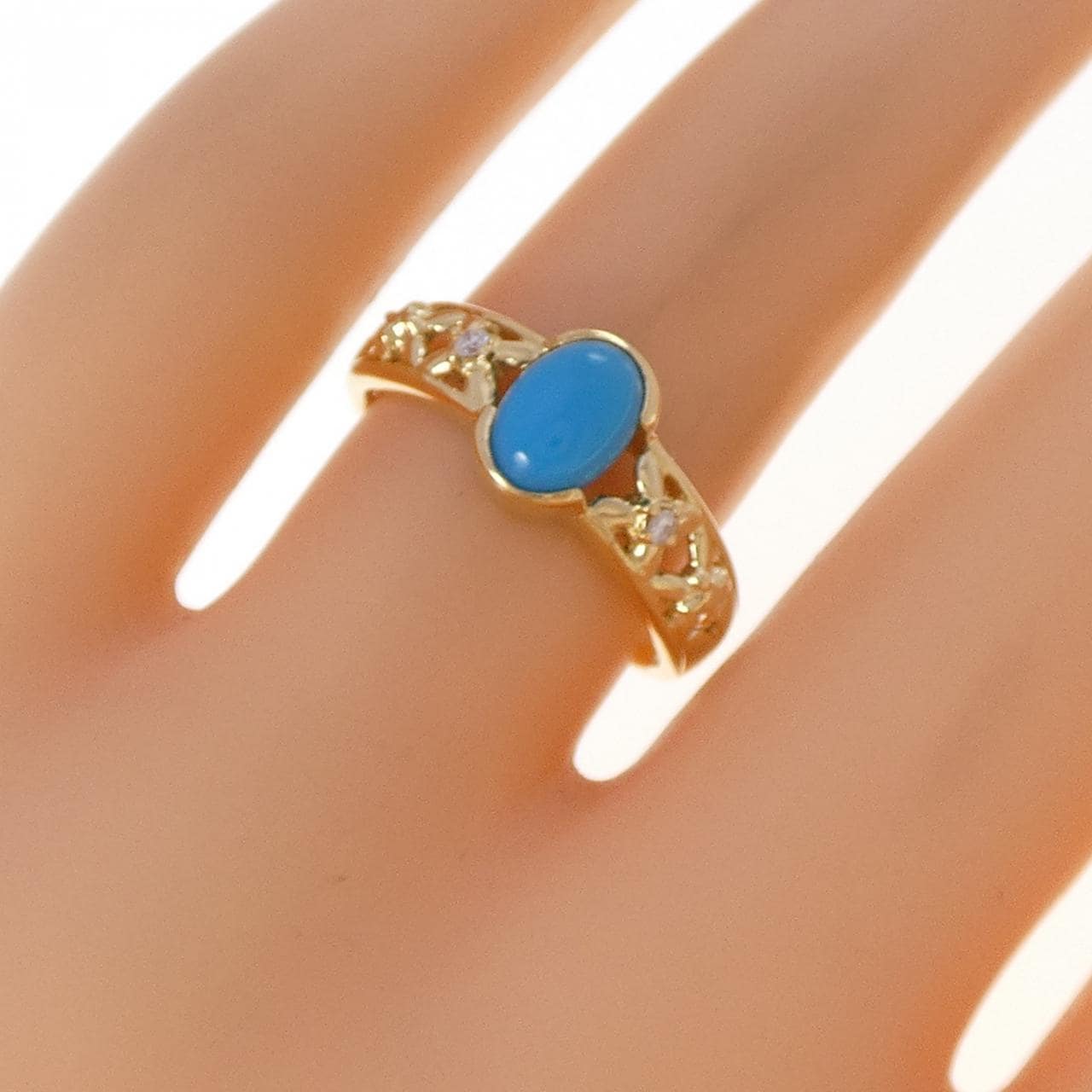 K18YG ターコイズ リング
