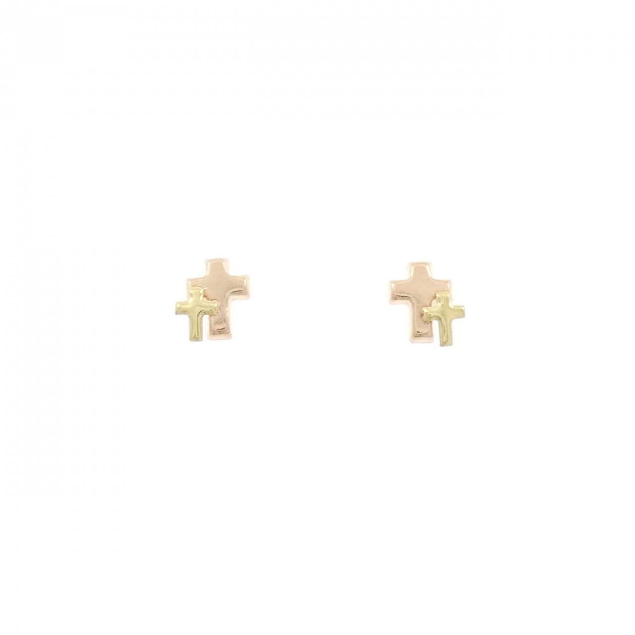 K18PG/K18YG クロス ピアス