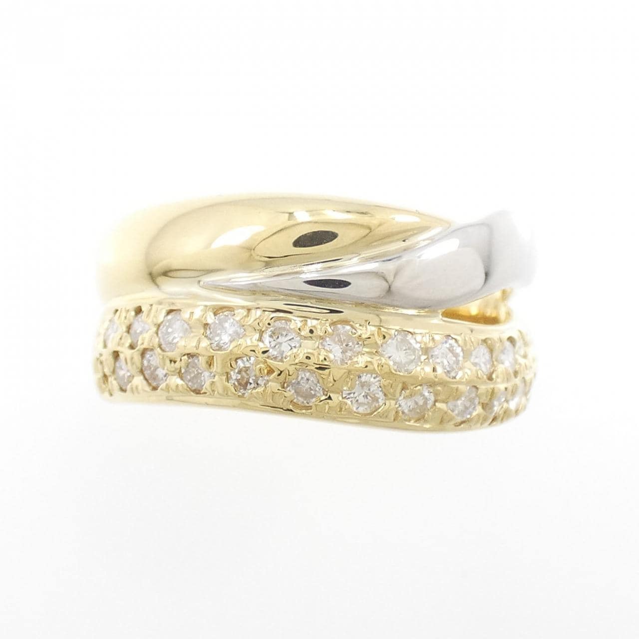K18YG/PT ダイヤモンド リング 0.52CT
