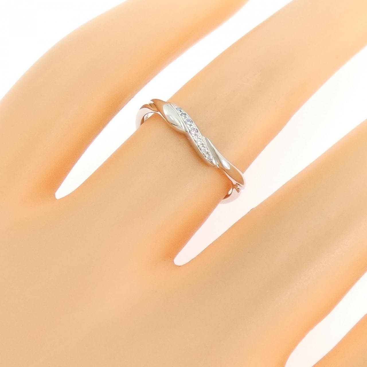 PT950钻石戒指，0.027克拉