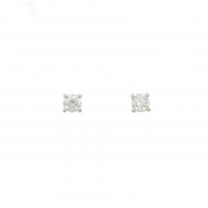 PT900 ソリティア ダイヤモンド ピアス 0.40CT