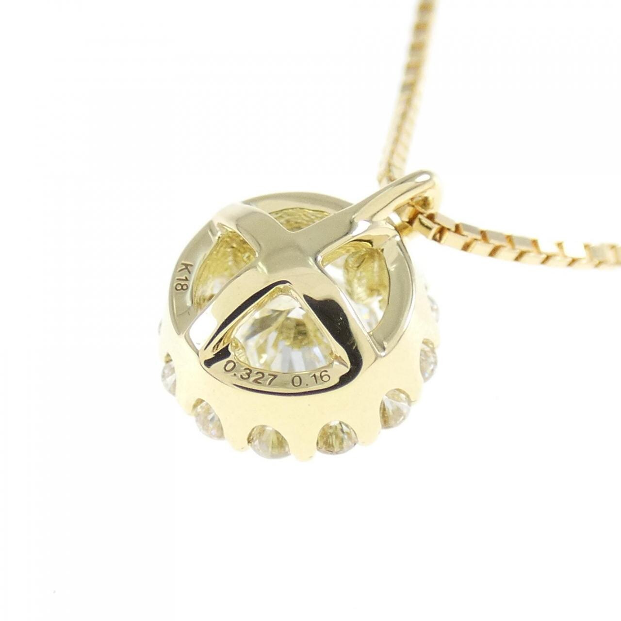 [BRAND NEW] K18YG Diamond Necklace 0.327CT G SI1 Good