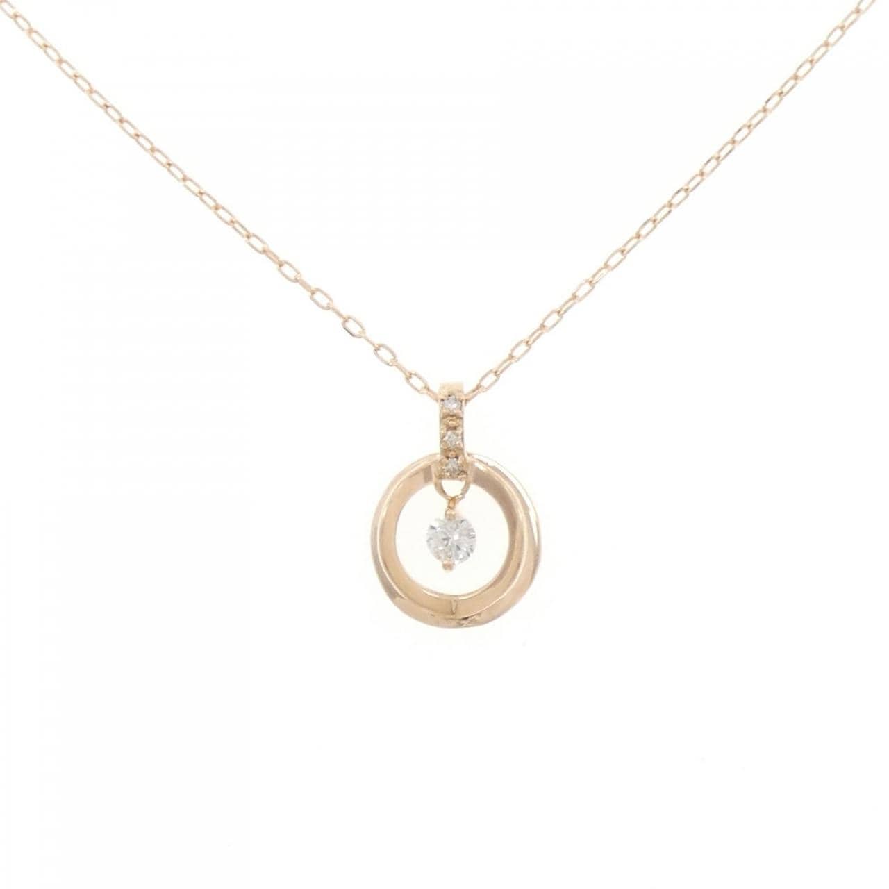 K10PG ダイヤモンド ネックレス 0.10CT