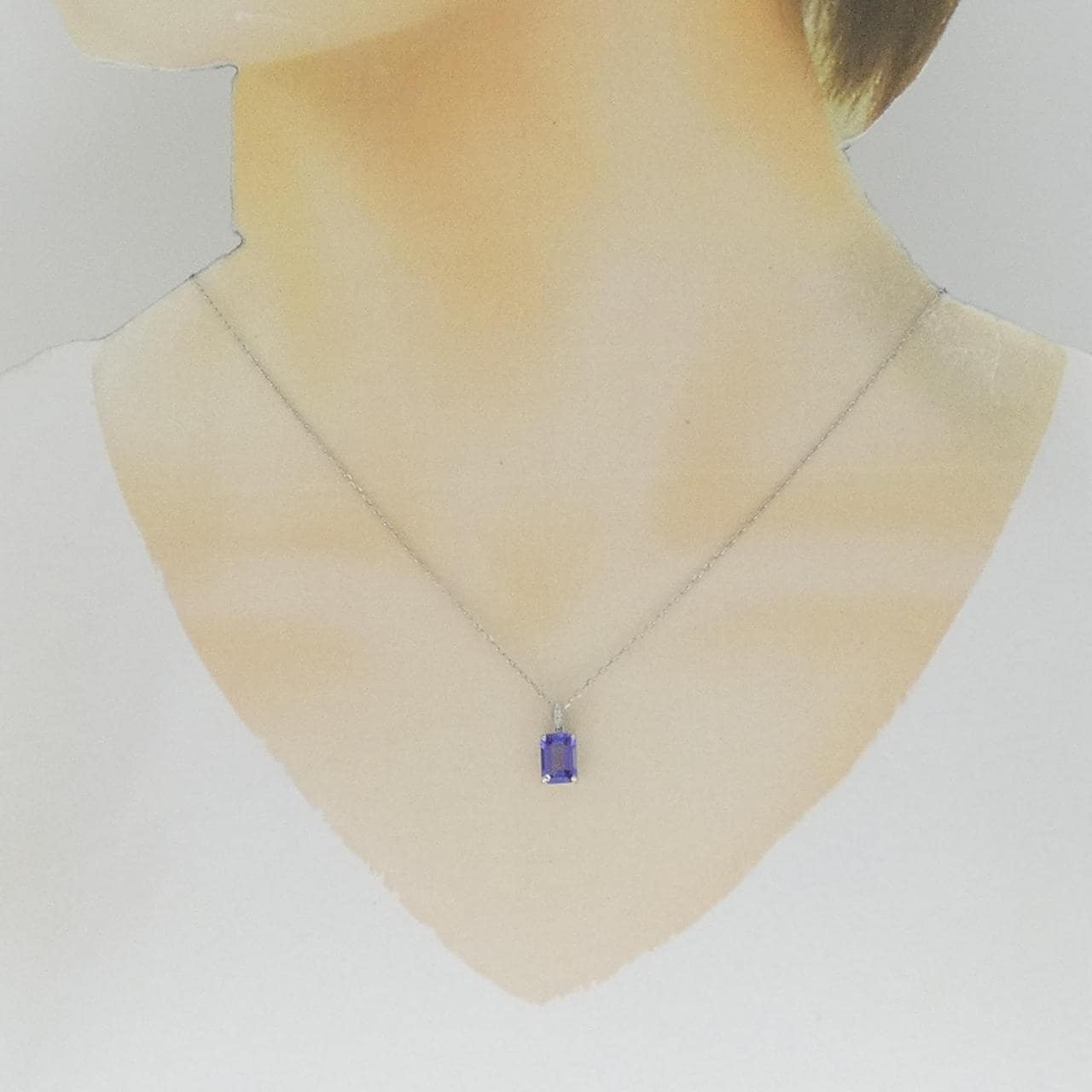 PT950/PT850 Tanzanite Necklace 1.48CT