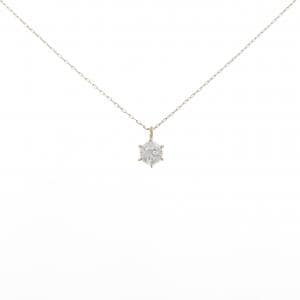 K18YG ソリティア ダイヤモンド ネックレス