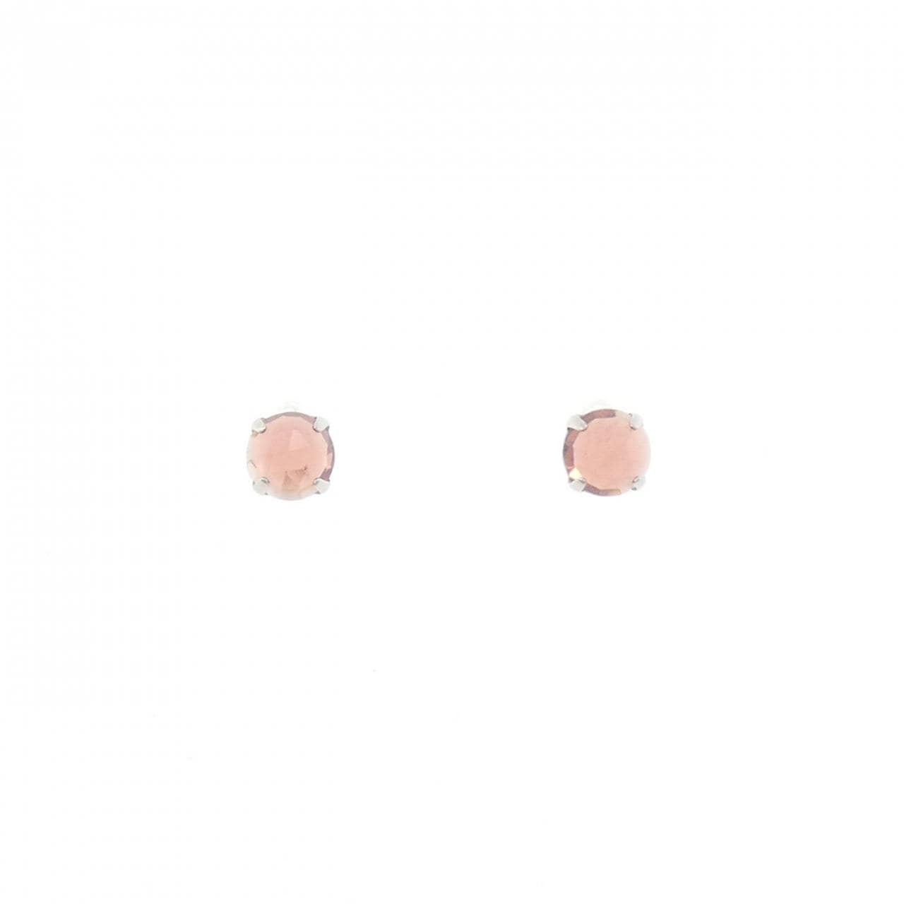 【新品】PT900 ガーネット ピアス 0.60CT