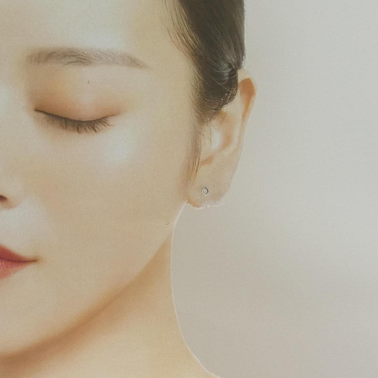 K18YG ソリティア ダイヤモンド ピアス 0.08CT