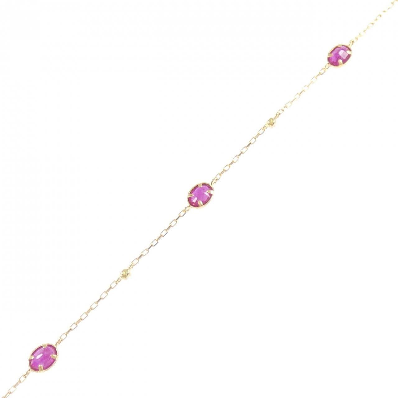 K18YG ルビー ブレスレット 0.96CT