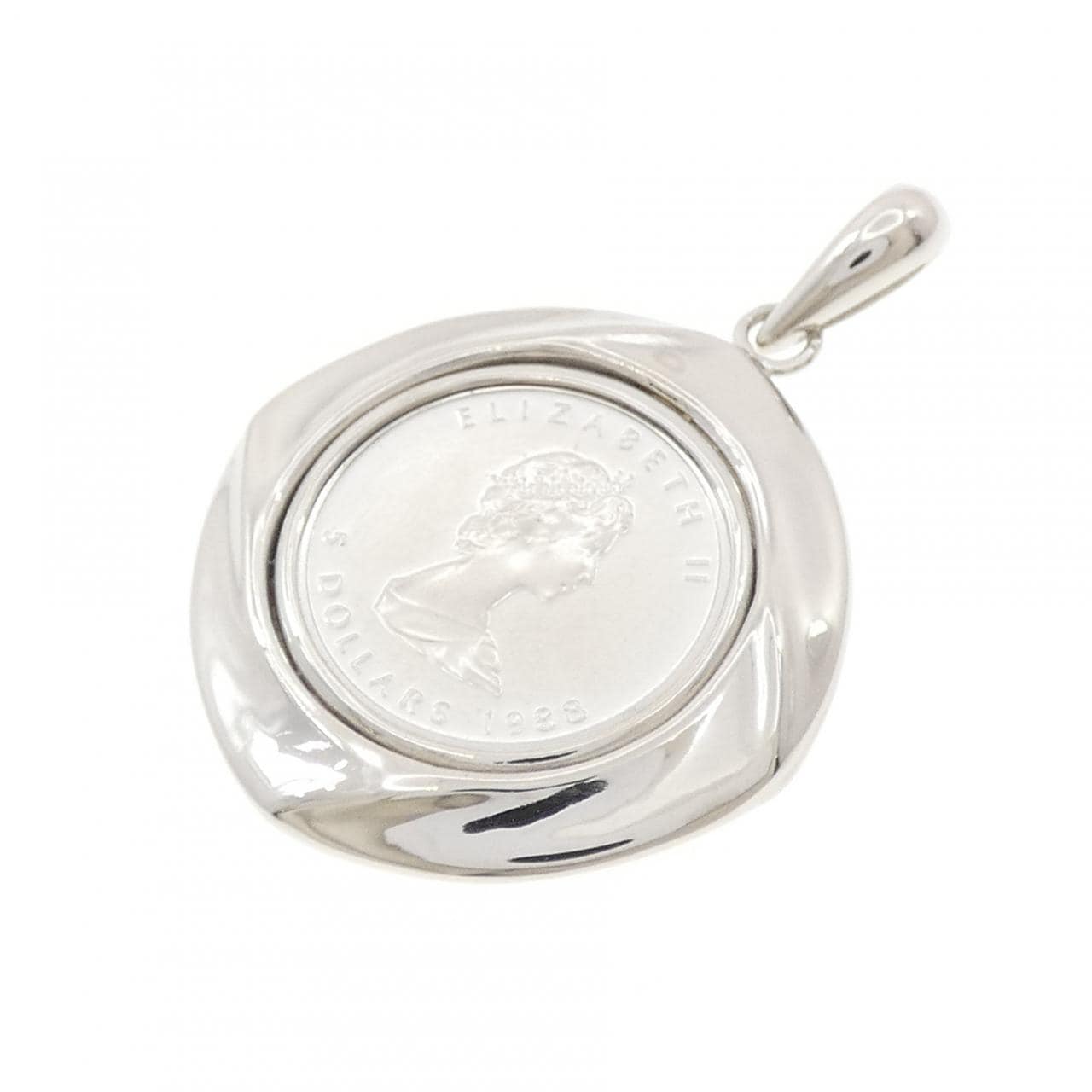 PT900(枠) コイン ペンダント