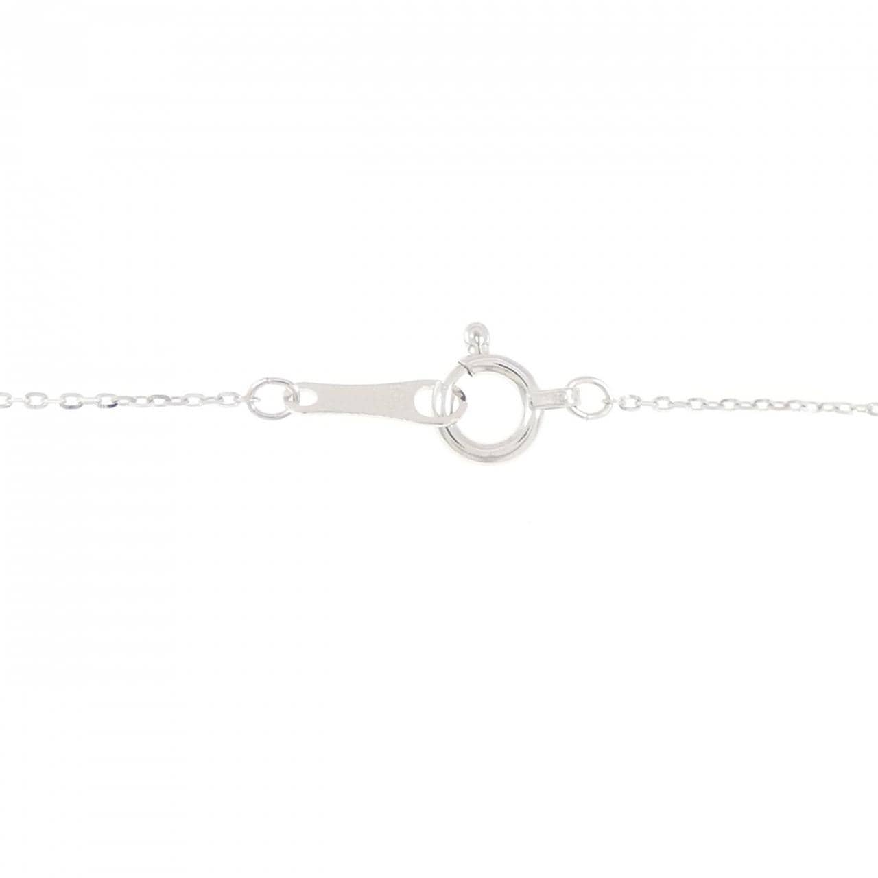 K18WG ソリティア ダイヤモンド ネックレス 0.08CT