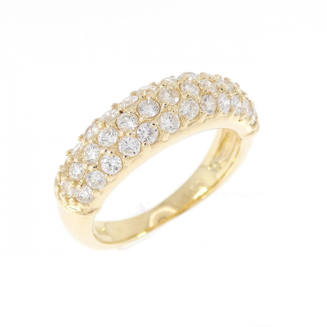 K18YG パヴェ ダイヤモンド ピンキーリング 0.50CT