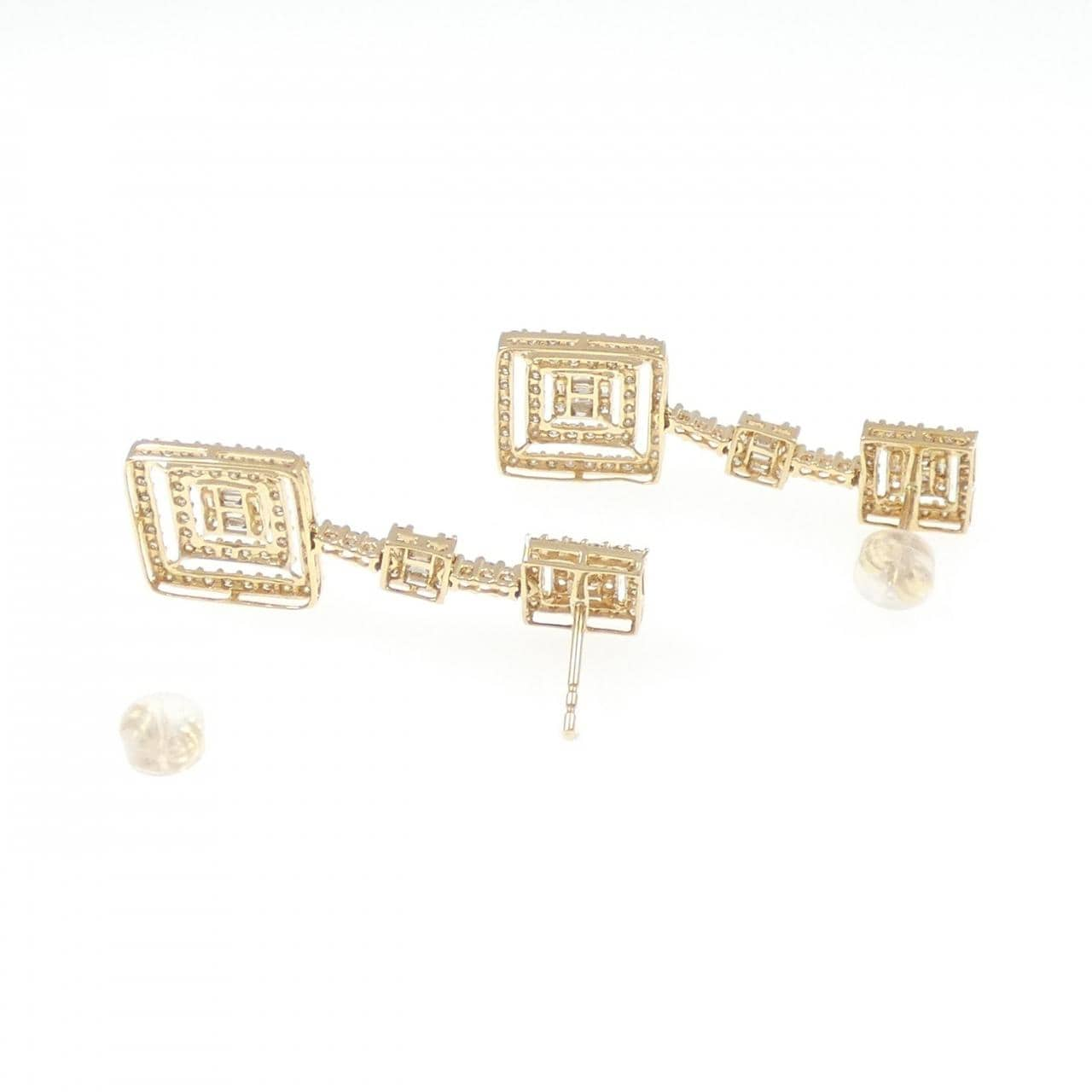 K18YG Diamond earrings 2.00CT