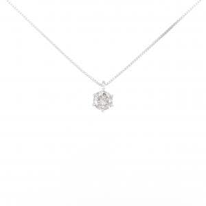 K18WG ソリティア ダイヤモンド ネックレス 0.15CT