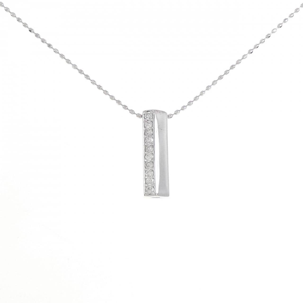 K18WG ダイヤモンド ネックレス 0.10CT