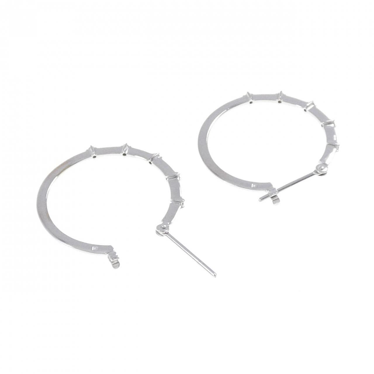 K18WG ダイヤモンド ピアス 0.06CT