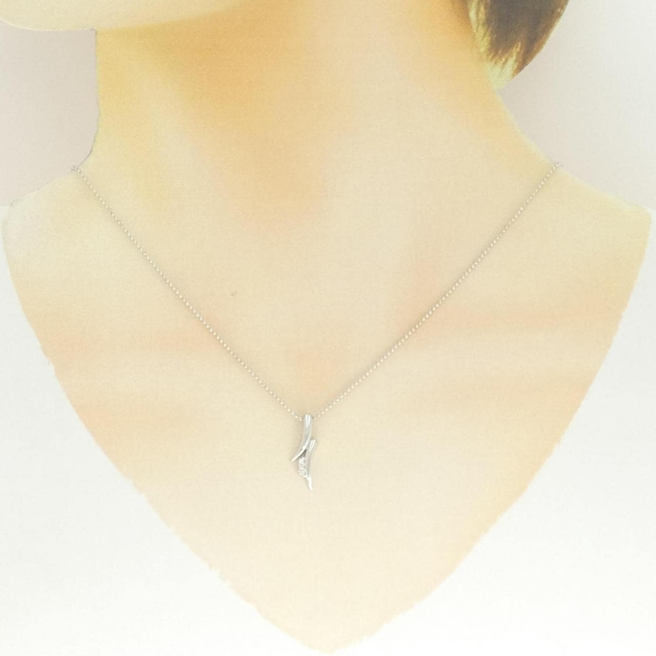 K18WG ダイヤモンド ネックレス