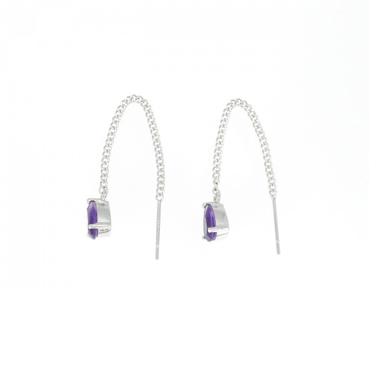 K14WG アメジスト ピアス