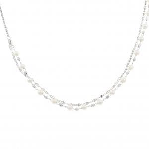 K18WG 淡水パール ネックレス