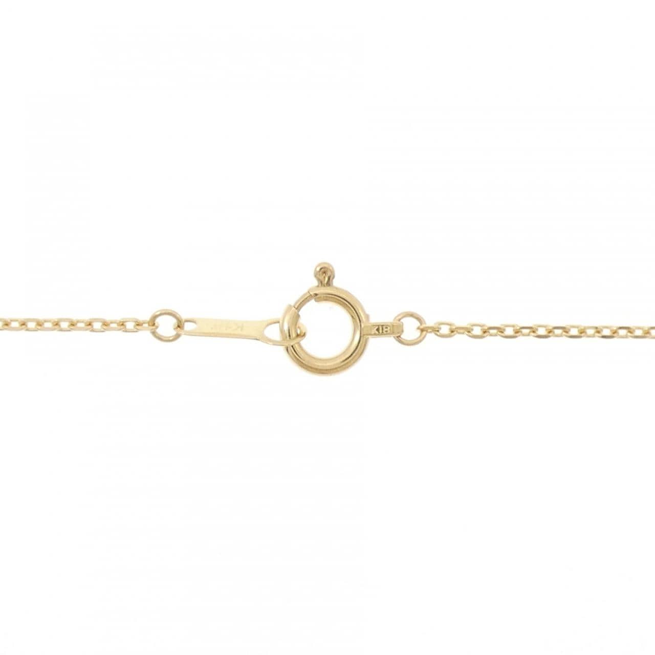 K18YG/PT900 オンプ ダイヤモンド ネックレス 0.28CT