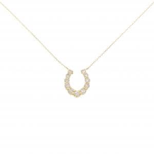 K18YG ホースシュー ダイヤモンド ネックレス 0.50CT