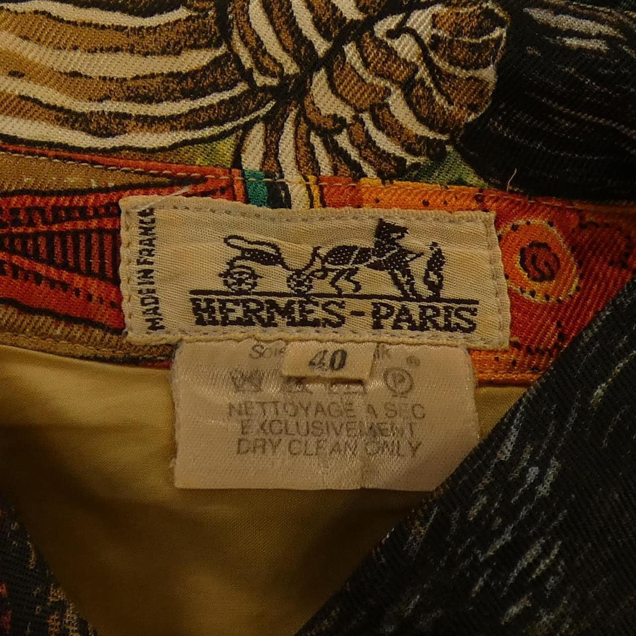 【ヴィンテージ】エルメス HERMES LES CHEYENNES ワンピース