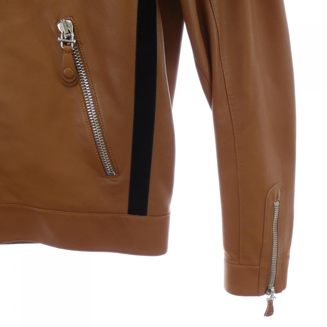 トッズ TOD'S レザーライダースジャケット