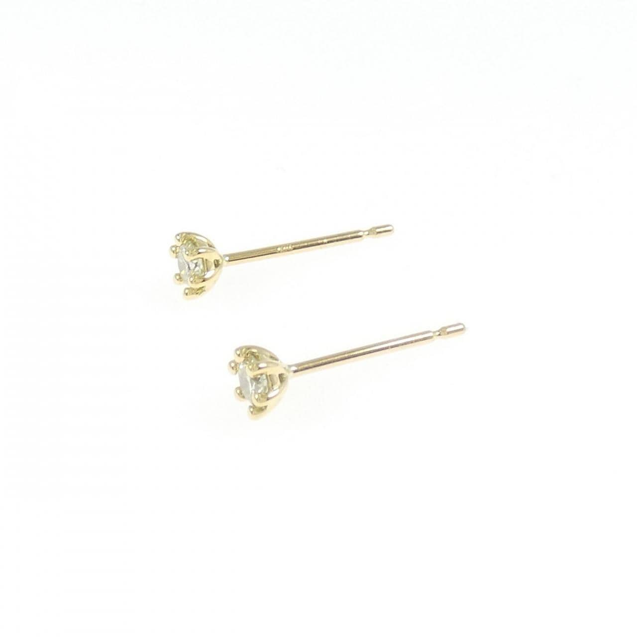 K18YG ソリティア ダイヤモンド ピアス