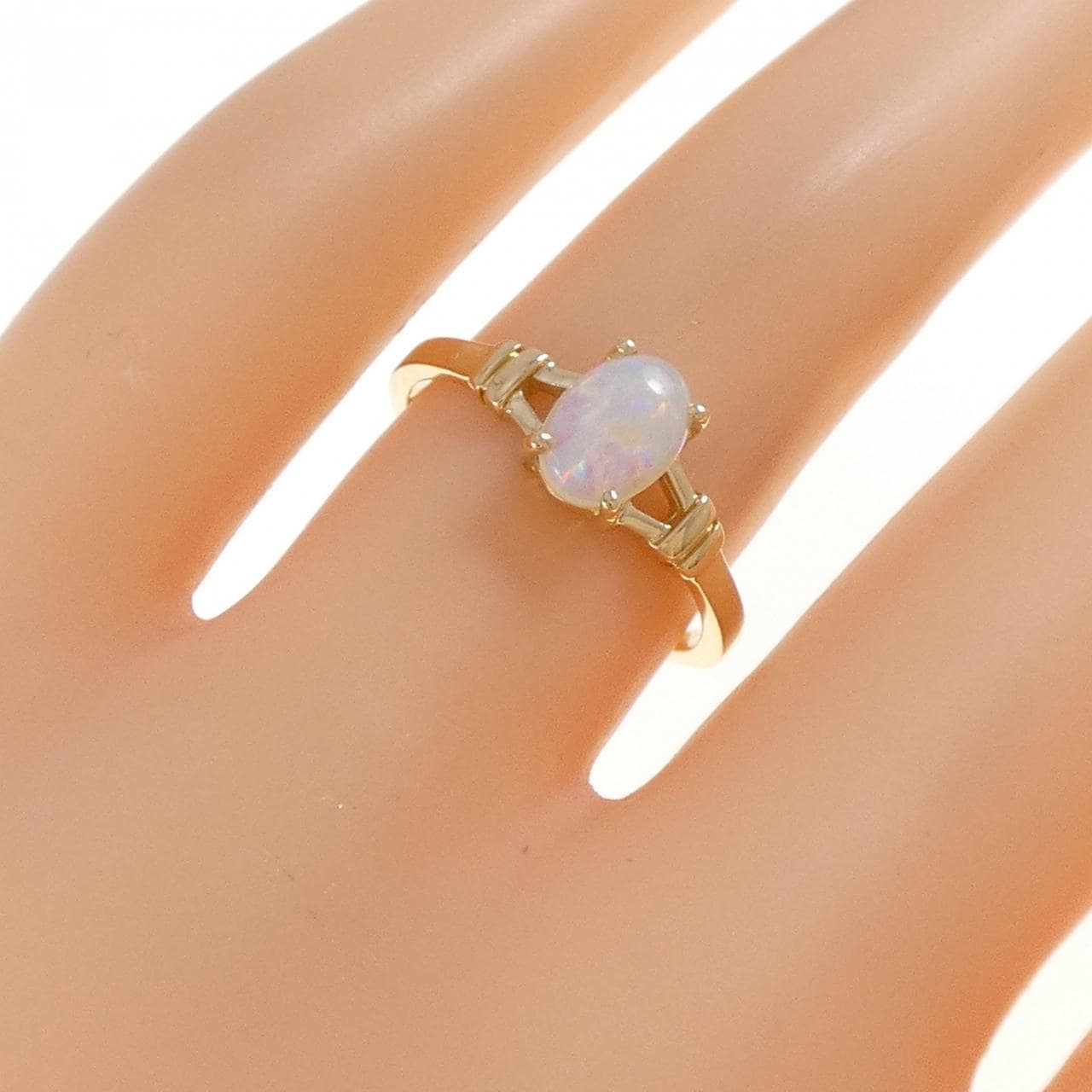 750YG オパール リング