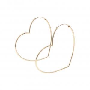 スタージュエリー K18YG ハート ピアス