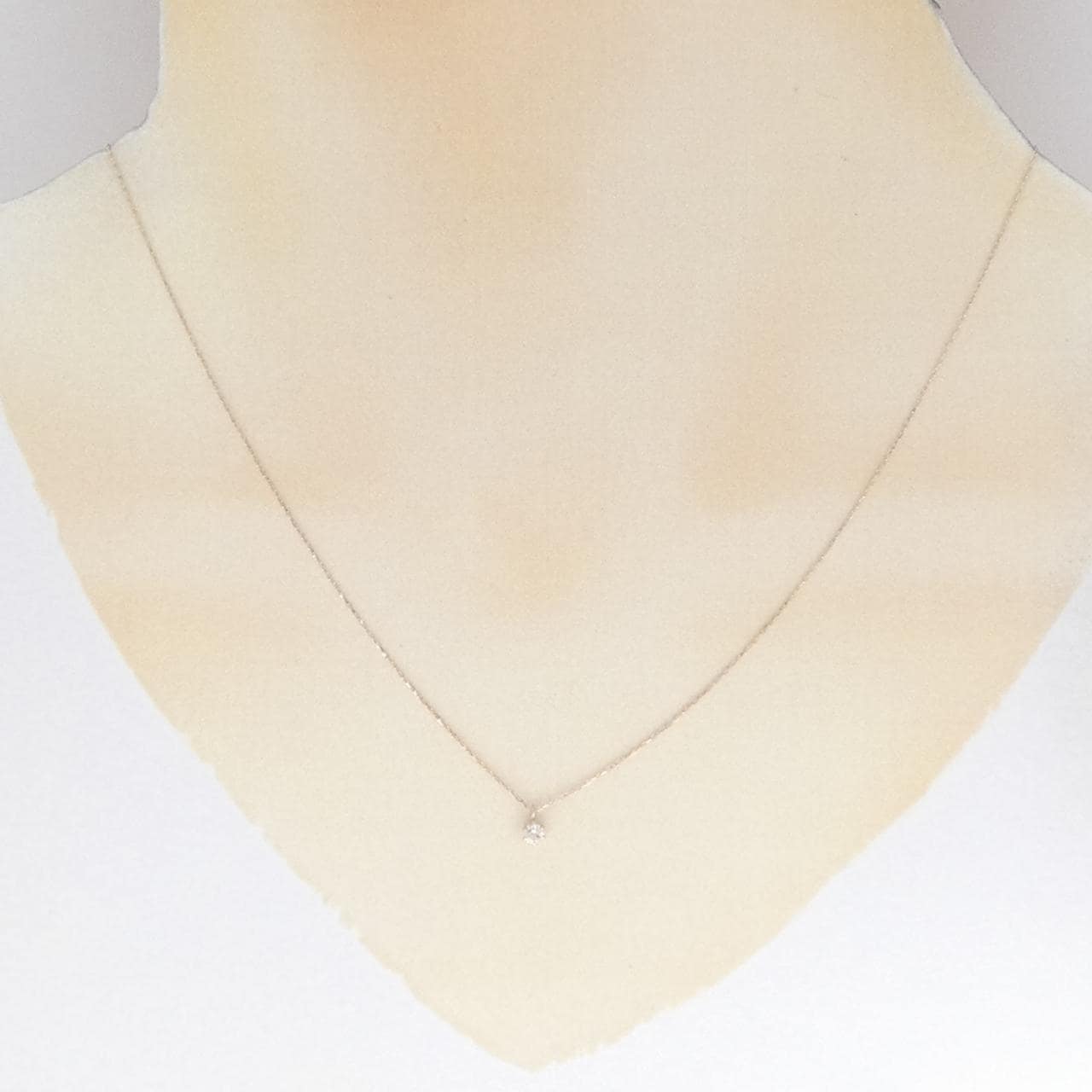 K18PG/K10PG ダイヤモンド ネックレス 0.08CT