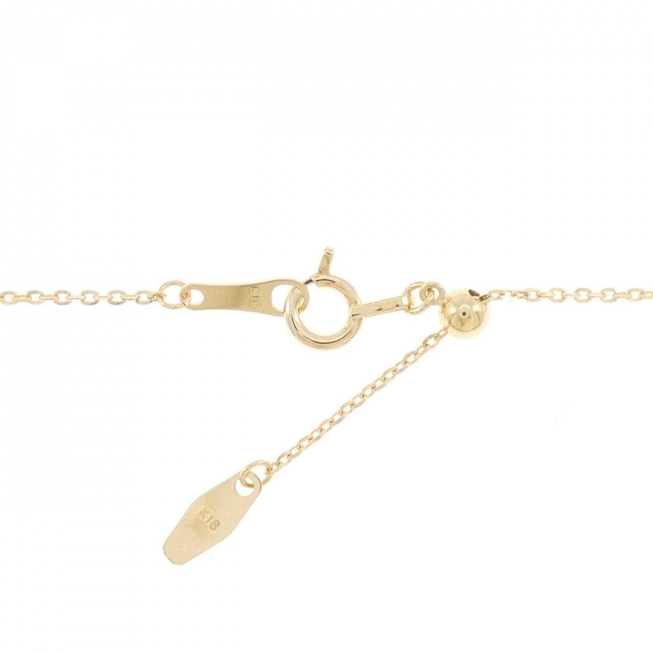 K18YG/PT900 キャット×ムーン ダイヤモンド ネックレス 0.22CT