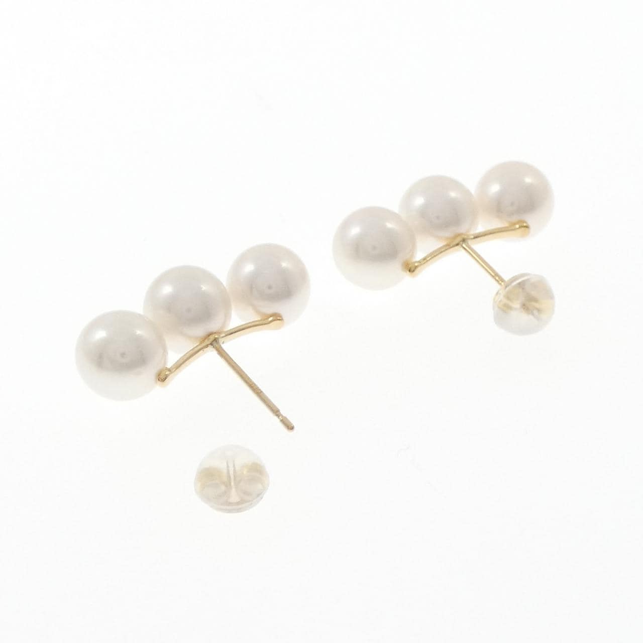 K18YG Akoya pearl earrings