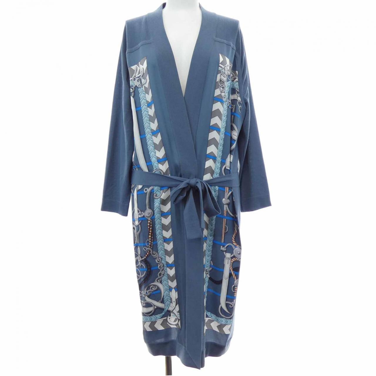 エルメス HERMES *87-7712 ツイルレーヌ ロングカーディガン