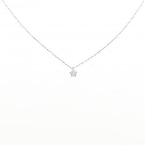 K18WG ソリティア ダイヤモンド ネックレス 0.092CT
