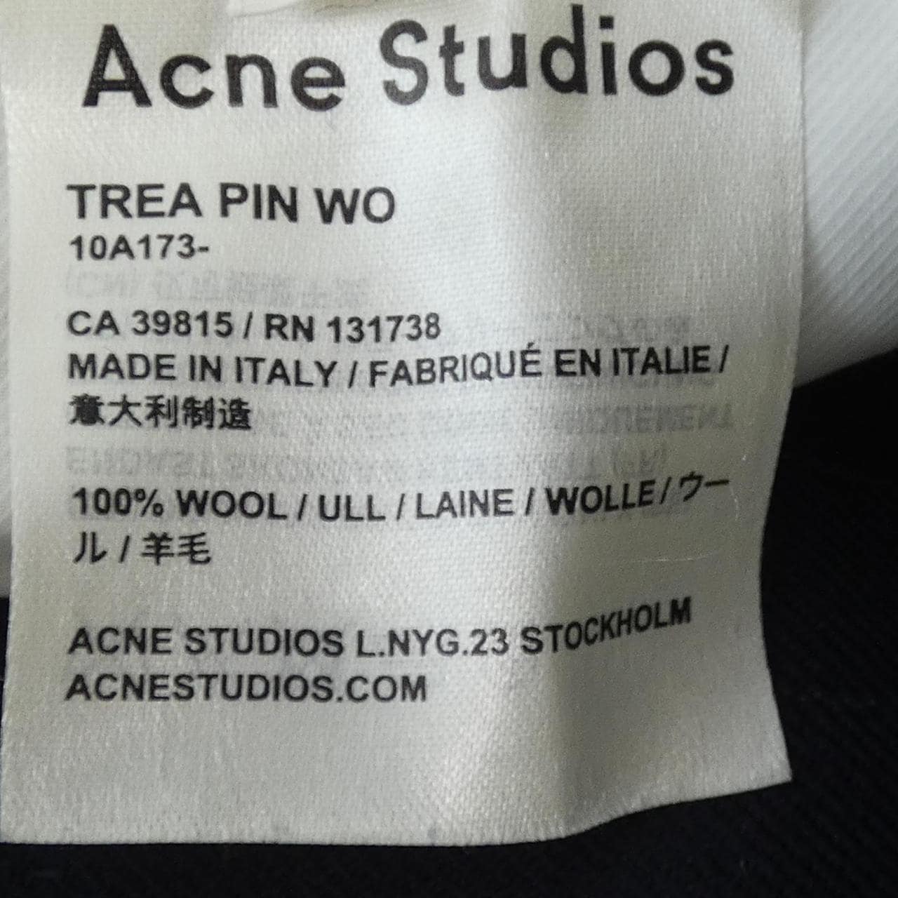アクネストゥディオズ ACNE STUDIOS パンツ