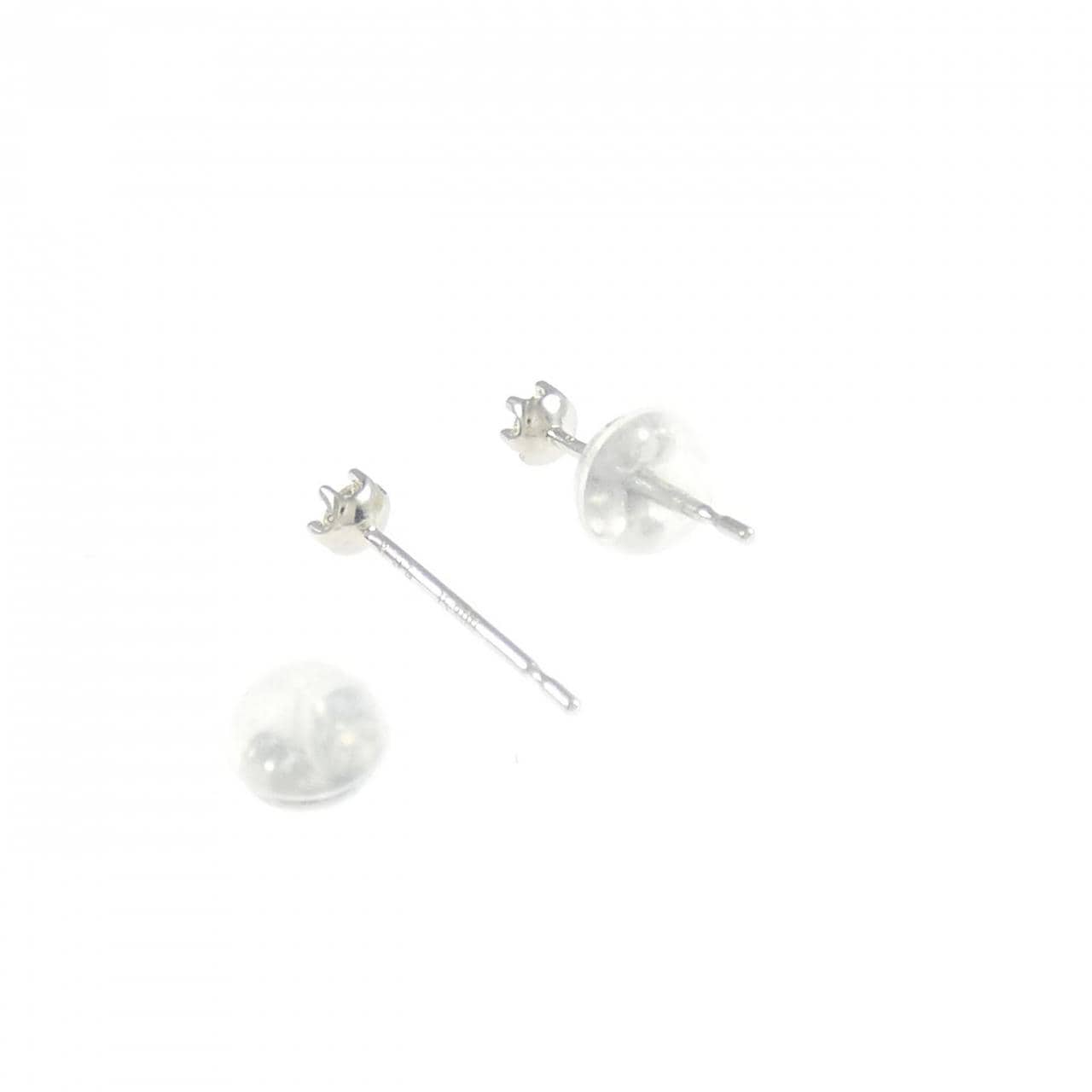 PT900 ソリティア ダイヤモンド ピアス 0.10CT