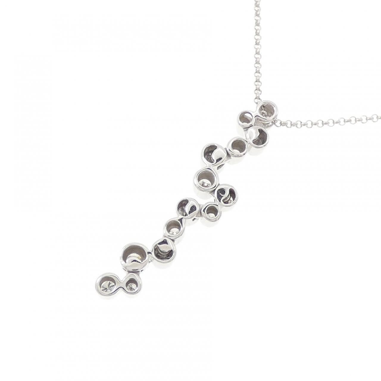 K18WG ダイヤモンド ネックレス 0.30CT