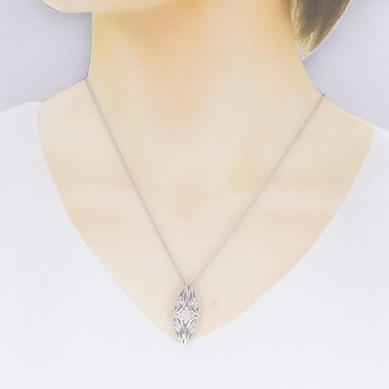 PT Flower Diamond Necklace 0.51CT