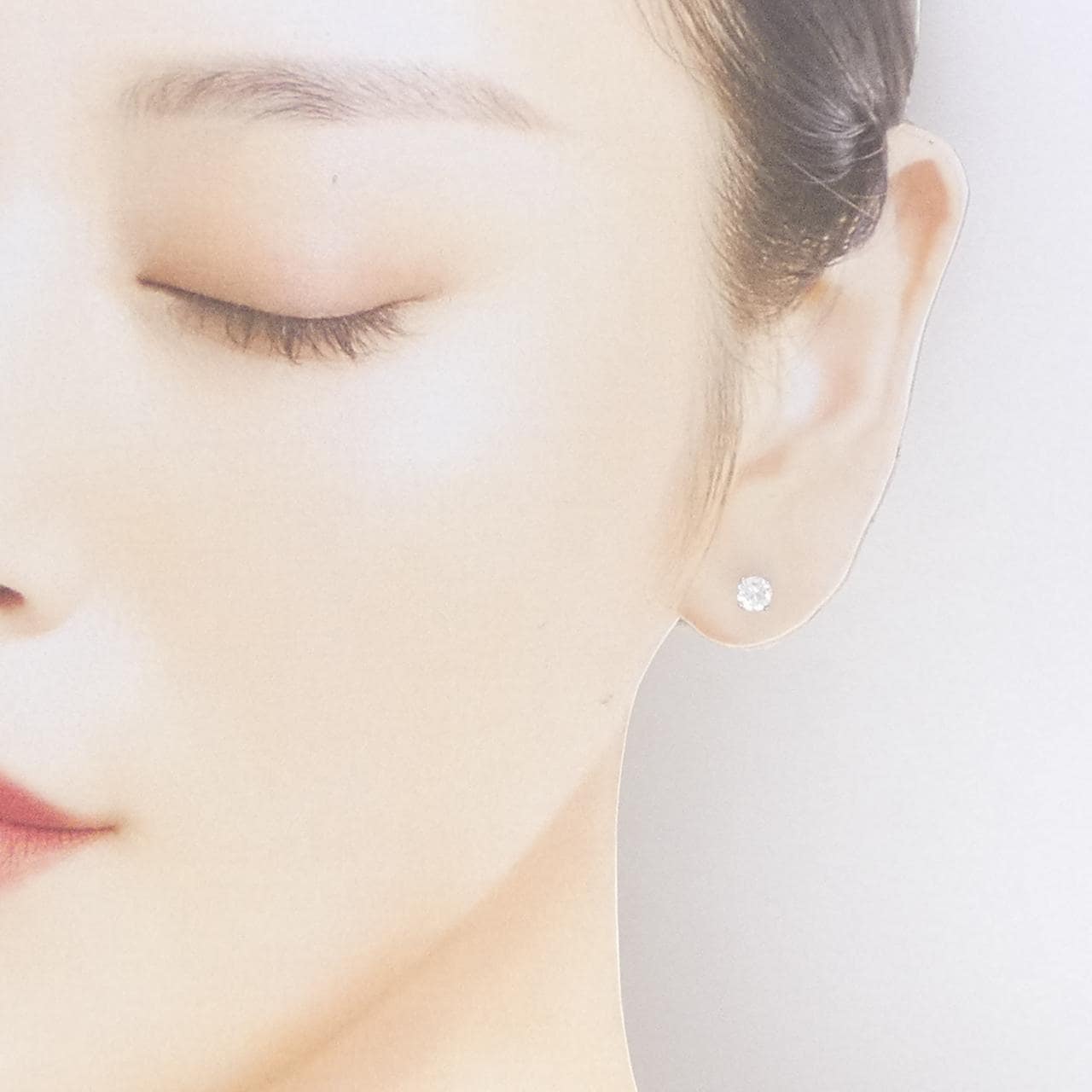 PT950/PT900 ダイヤモンド ピアス 0.291CT 0.297CT G SI2 Good