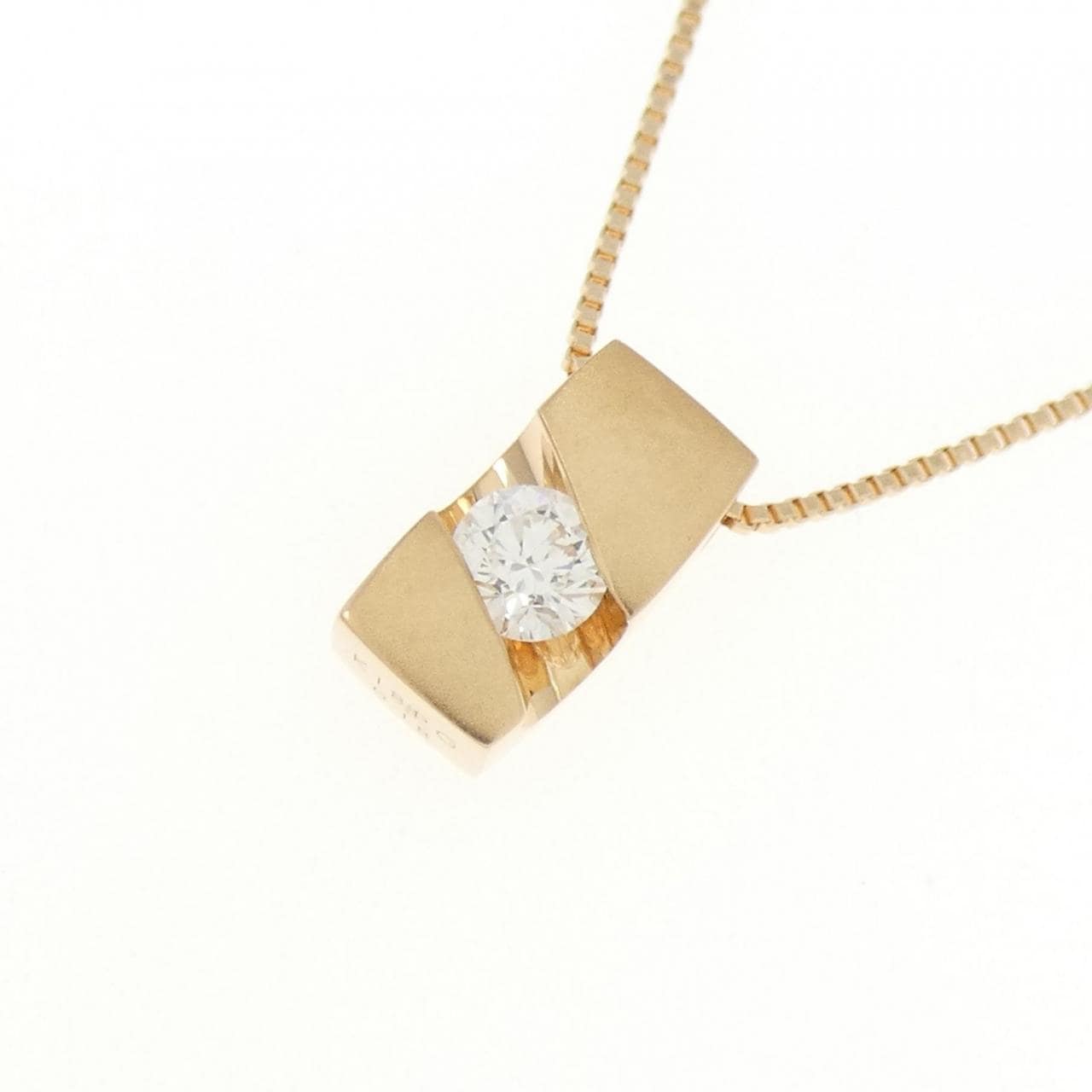 K18PG ダイヤモンド ネックレス 0.18CT