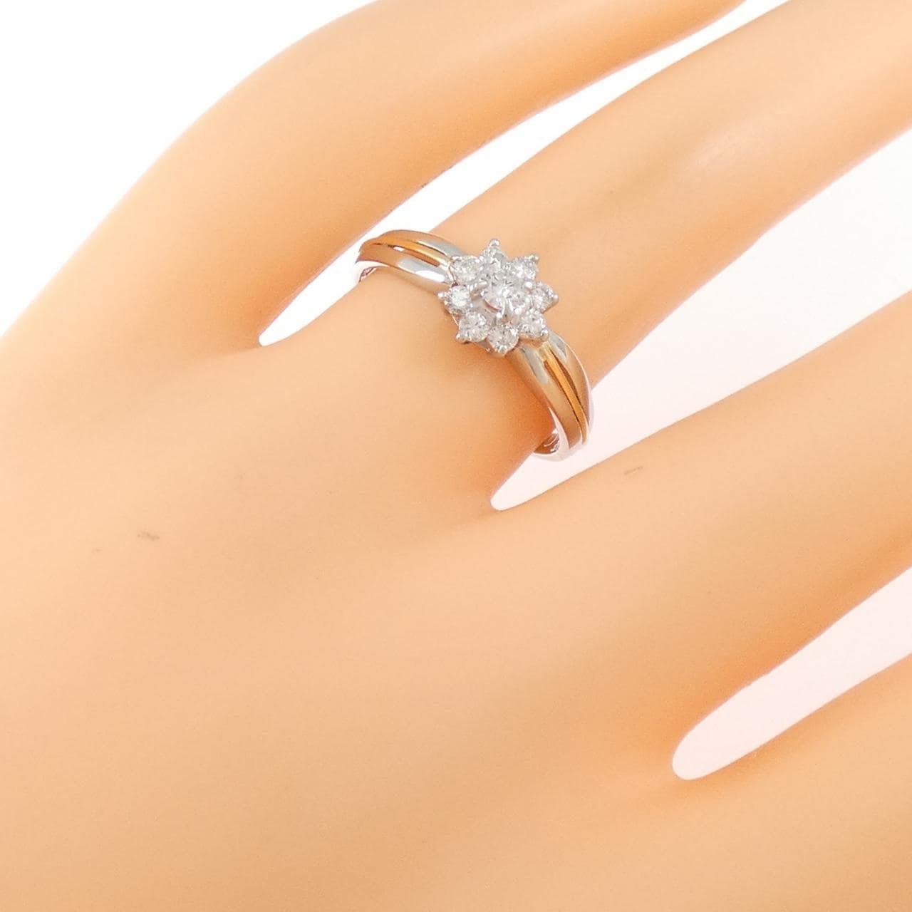 PT900/K18YG ダイヤモンド リング 0.30CT