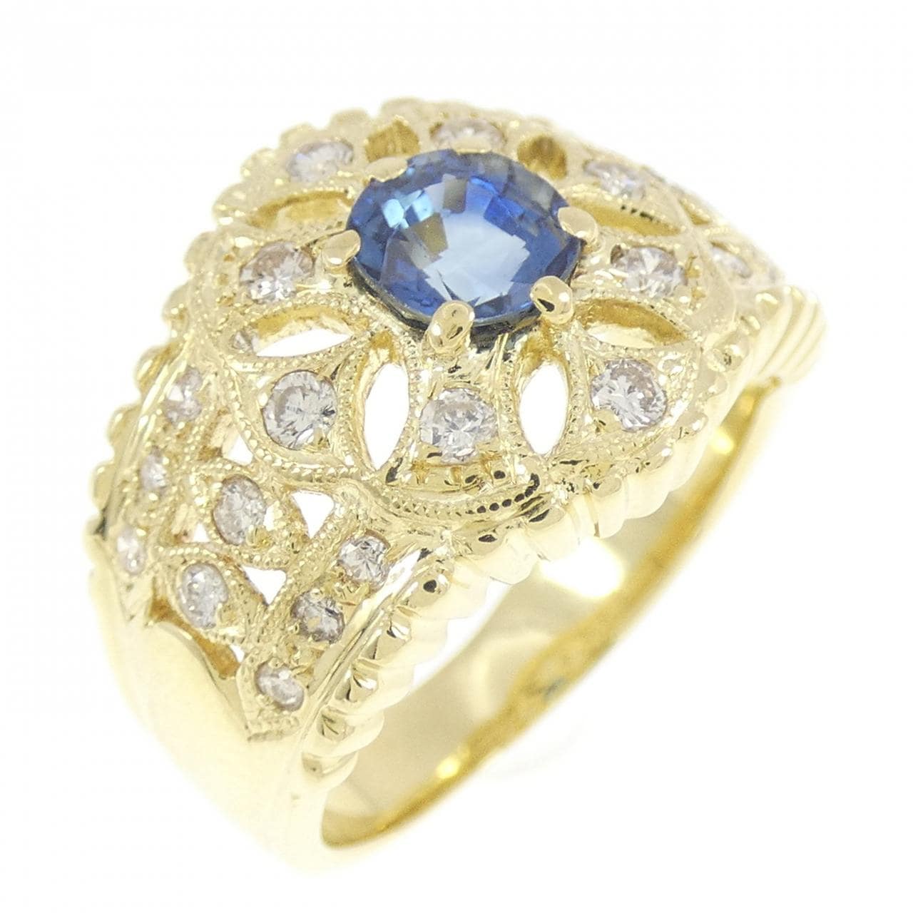 K18YG サファイヤ リング 0.72CT
