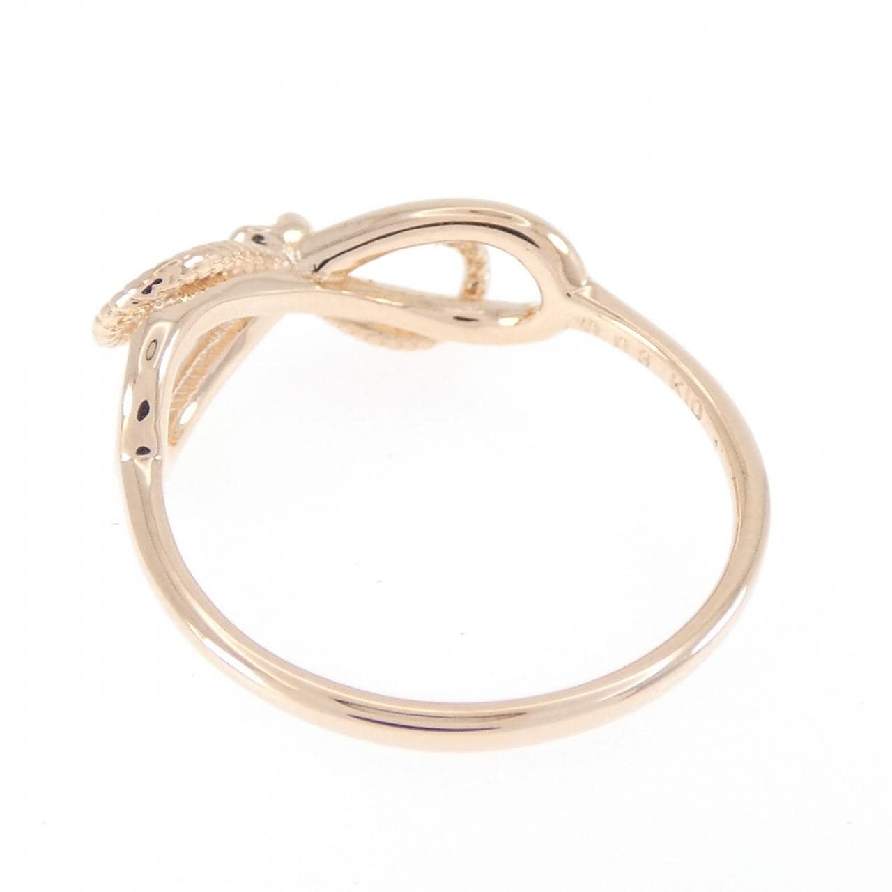 アガット リボン ダイヤモンド リング 0.03CT