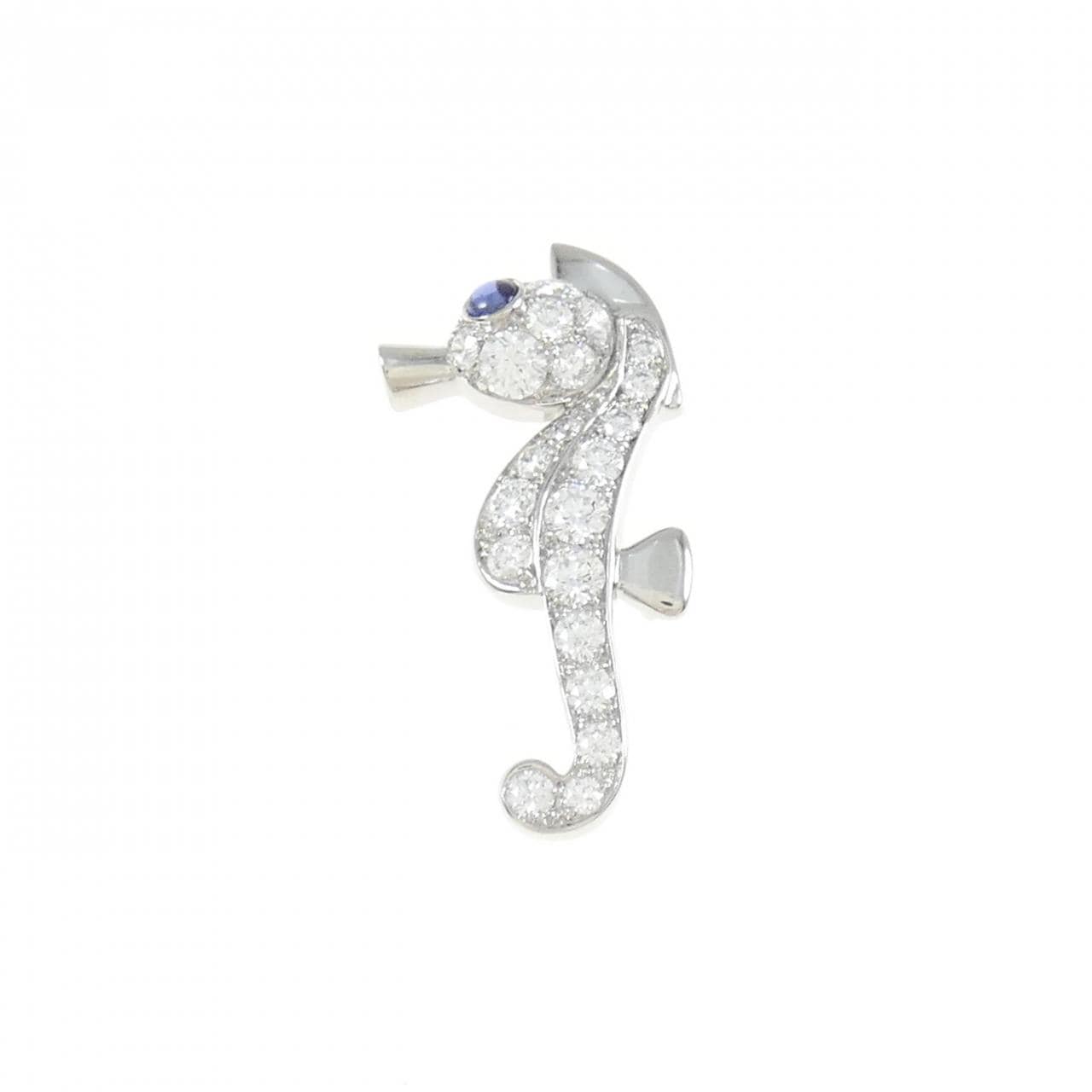 Char Sapphire Brooch 0.03CT