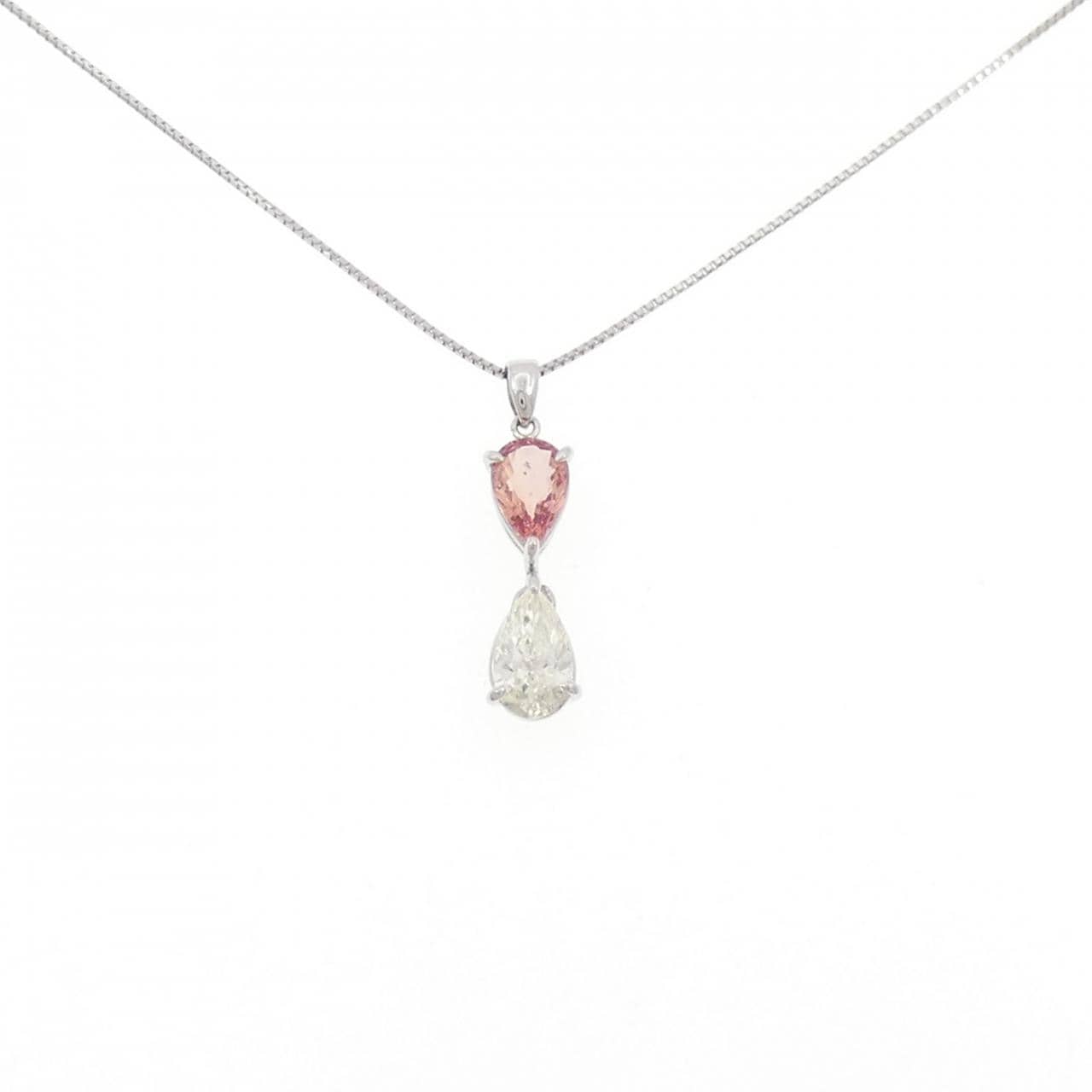PT/PT850 パパラチアサファイヤ ネックレス 0.562CT