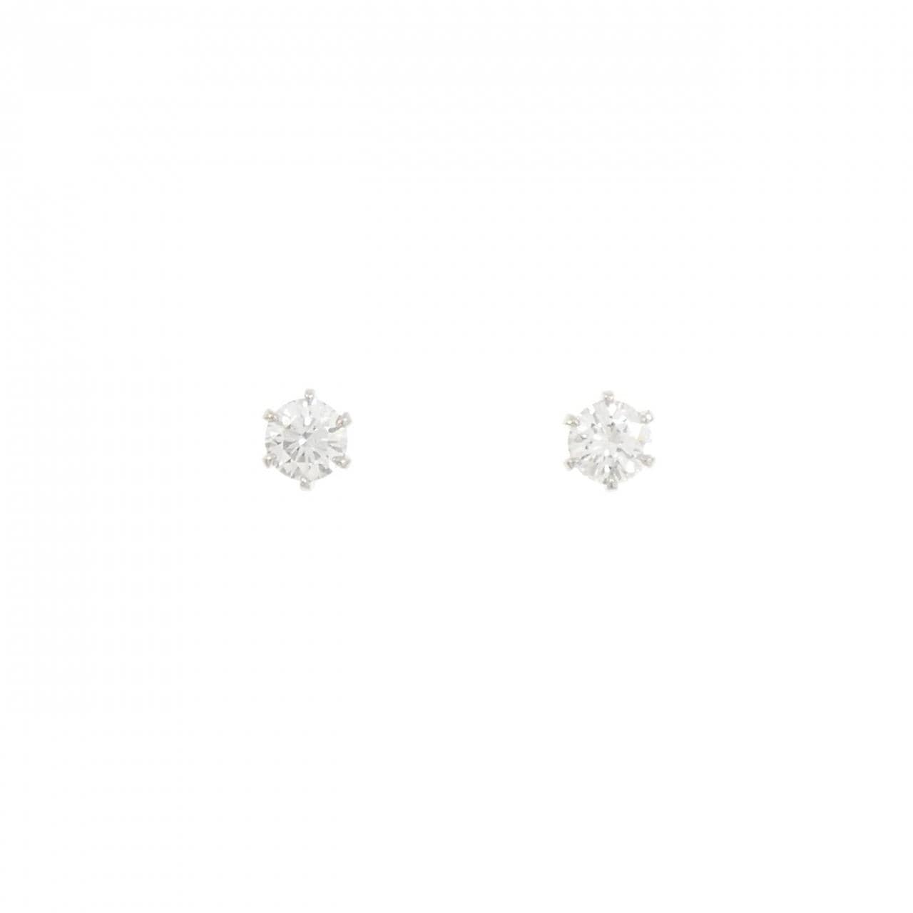 【リメイク】PT900/ST ダイヤモンド ピアス 0.253CT 0.254CT F VS1-2 EXT-VG