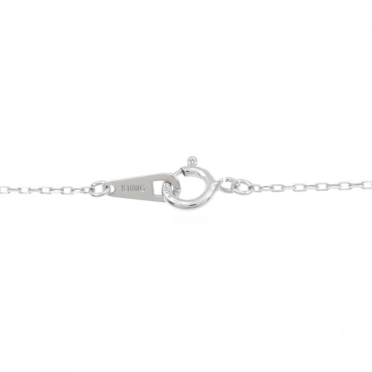 K10WG ハート ダイヤモンド ネックレス 0.02CT